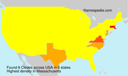 Surname Cledes in USA Surname Cledes in USA