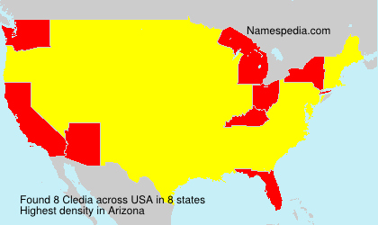 Surname Cledia in USA Surname Cledia in USA