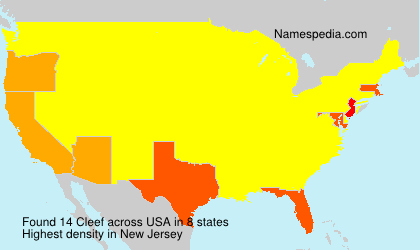 Surname Cleef in USA Surname Cleef in USA