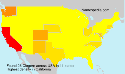Surname Clegern in USA Surname Clegern in USA