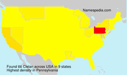 Surname Clelan in USA Surname Clelan in USA