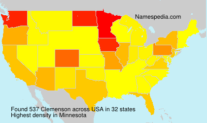 Surname Clemenson in USA Surname Clemenson in USA