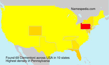 Surname Clementoni in USA Surname Clementoni in USA