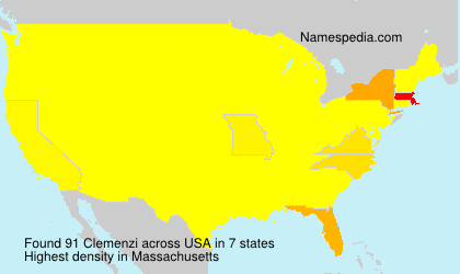 Surname Clemenzi in USA Surname Clemenzi in USA