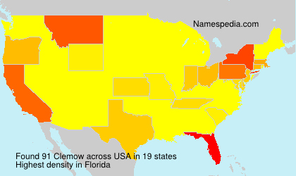 Surname Clemow in USA Surname Clemow in USA