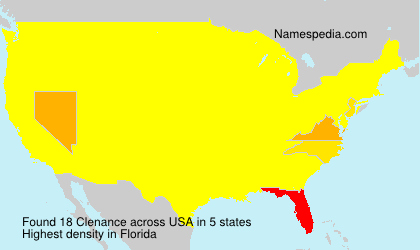 Surname Clenance in USA Surname Clenance in USA