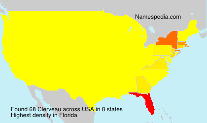 Surname Clerveau in USA Surname Clerveau in USA