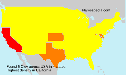 Surname Clev in USA Surname Clev in USA