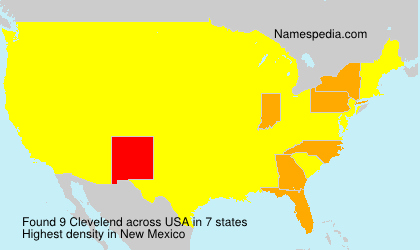Surname Clevelend in USA Surname Clevelend in USA