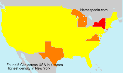 Surname Clia in USA Surname Clia in USA