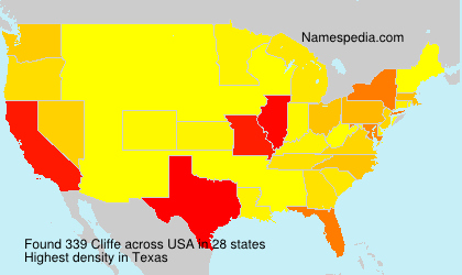 Surname Cliffe in USA Surname Cliffe in USA