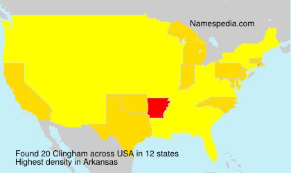 Surname Clingham in USA Surname Clingham in USA