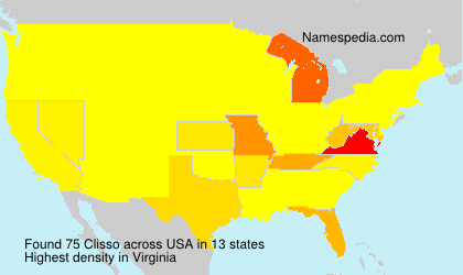 Surname Clisso in USA Surname Clisso in USA
