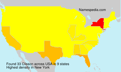 Surname Clisson in USA Surname Clisson in USA