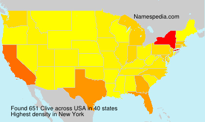 Surname Clive in USA Surname Clive in USA