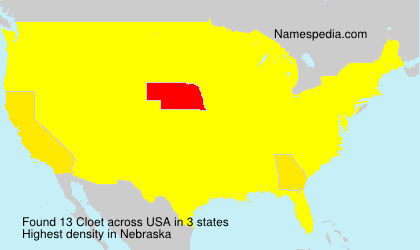 Surname Cloet in USA Surname Cloet in USA