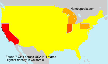 Surname Clok in USA Surname Clok in USA