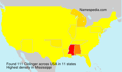 Surname Clolinger in USA Surname Clolinger in USA