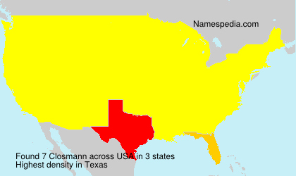 Surname Closmann in USA Surname Closmann in USA