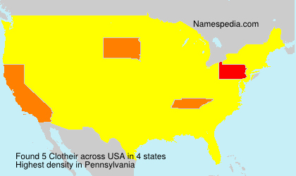 Surname Clotheir in USA Surname Clotheir in USA