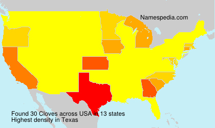 Surname Cloves in USA Surname Cloves in USA