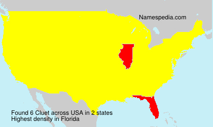 Surname Cluet in USA Surname Cluet in USA