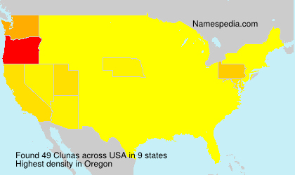 Surname Clunas in USA Surname Clunas in USA