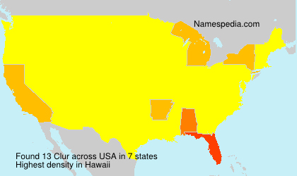 Surname Clur in USA