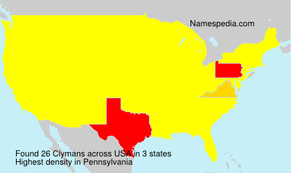 Surname Clymans in USA Surname Clymans in USA