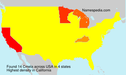 Surname Cmela in USA Surname Cmela in USA