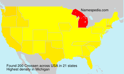 Surname Cnossen in USA Surname Cnossen in USA