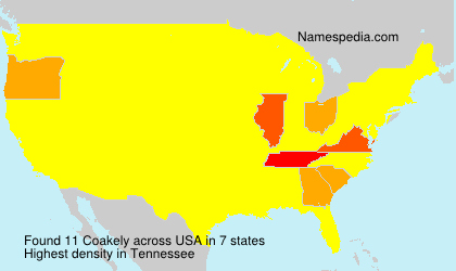 Surname Coakely in USA Surname Coakely in USA