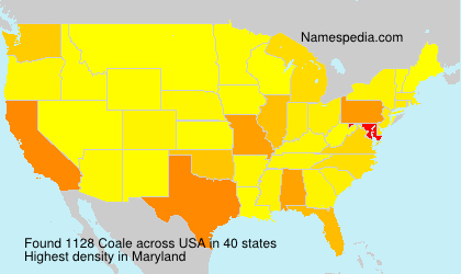 Surname Coale in USA Surname Coale in USA