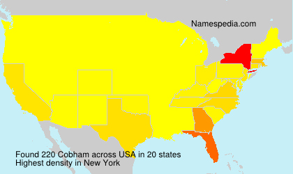 Surname Cobham in USA Surname Cobham in USA