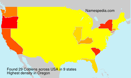 Surname Coblens in USA Surname Coblens in USA