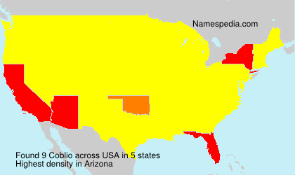 Surname Coblio in USA Surname Coblio in USA
