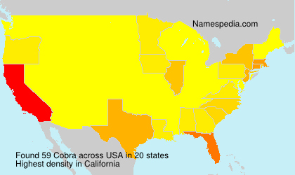 Surname Cobra in USA Surname Cobra in USA