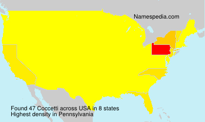 Surname Coccetti in USA Surname Coccetti in USA
