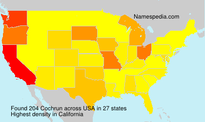 Surname Cochrun in USA Surname Cochrun in USA