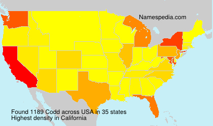 Surname Codd in USA Surname Codd in USA