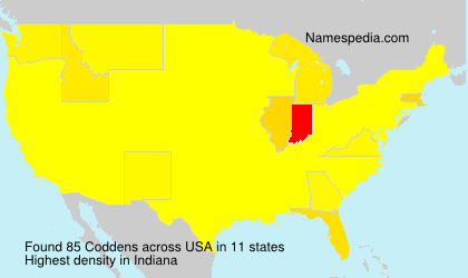 Surname Coddens in USA Surname Coddens in USA