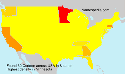 Surname Coddon in USA Surname Coddon in USA