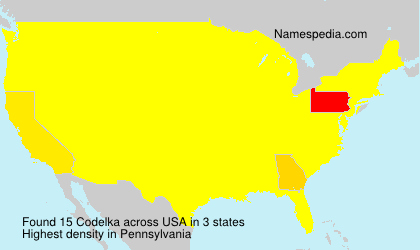 Surname Codelka in USA Surname Codelka in USA