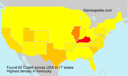 Surname Codell in USA Surname Codell in USA