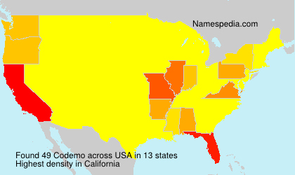 Surname Codemo in USA Surname Codemo in USA