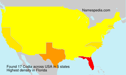 Surname Codia in USA Surname Codia in USA