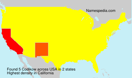 Surname Codikow in USA Surname Codikow in USA