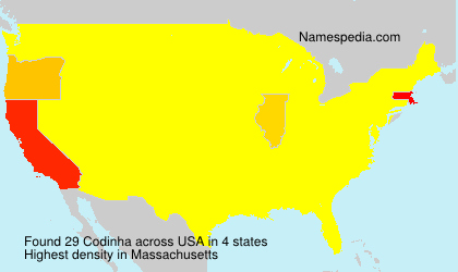 Surname Codinha in USA Surname Codinha in USA