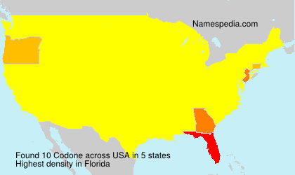 Surname Codone in USA Surname Codone in USA