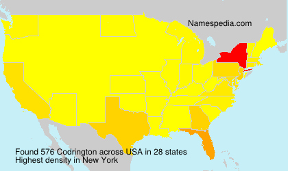 Surname Codrington in USA Surname Codrington in USA